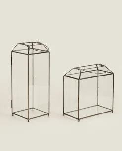 Candlesticks And Tealight Holders*ZARA Home Metal Lantern Black