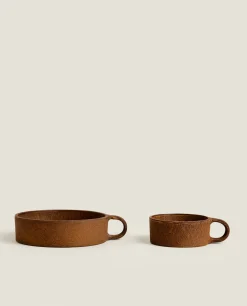 Candlesticks And Tealight Holders*ZARA Home Metal-Based Tealight Holder Brown