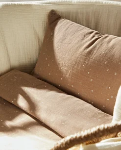 Crib Bedding*ZARA Home Moon And Star Duvet Cover Set Taupe