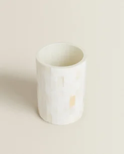 Glasses*ZARA Home Mother-Of-Pearl Tumbler White