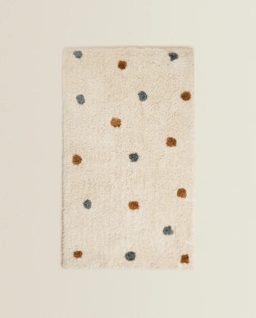 Rugs*ZARA Home Multicolored Dotted Rug Cream