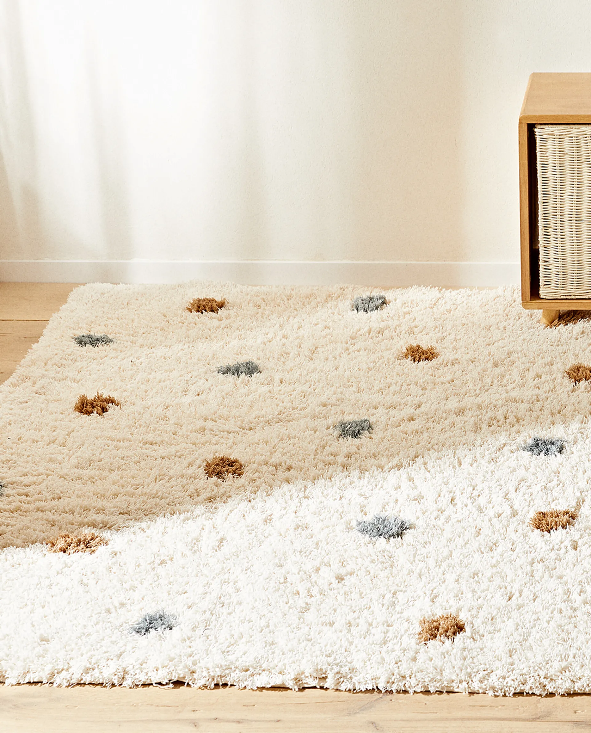 Rugs*ZARA Home Multicolored Dotted Rug Cream