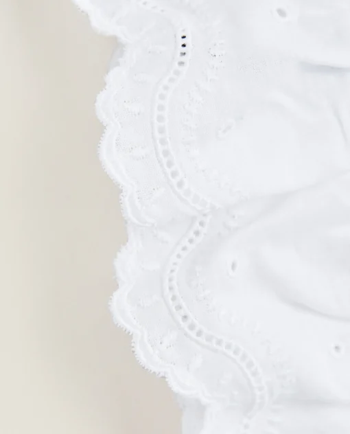 Nightdresses*ZARA Home Nightgown With Ruffles White