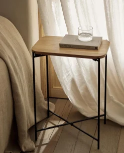Bedside/Occasional Tables*ZARA Home Oak Side Table Black