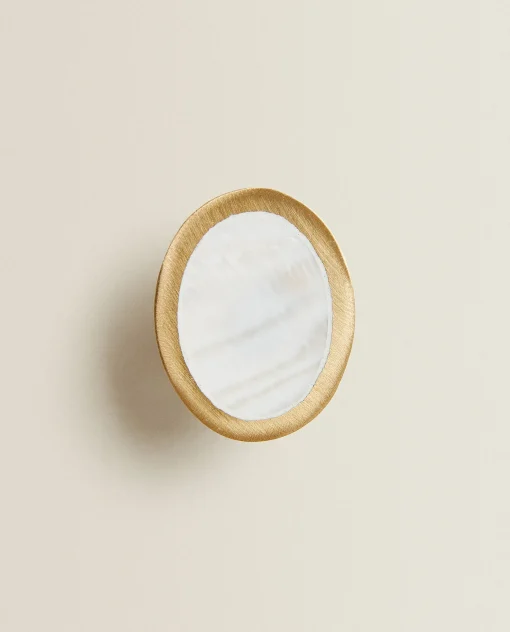 Door Knobs*ZARA Home Oval Mother-Of-Pearl Door Knob (Pack Of 2) Natural Colour