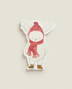 Kids*ZARA Home Pack Of Children'S Paper Napkins With Christmas Bunny Rabbit Multicolored