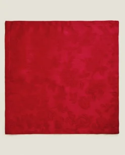Dining*ZARA Home Pack Of Christmas Floral Jacquard Napkins Red
