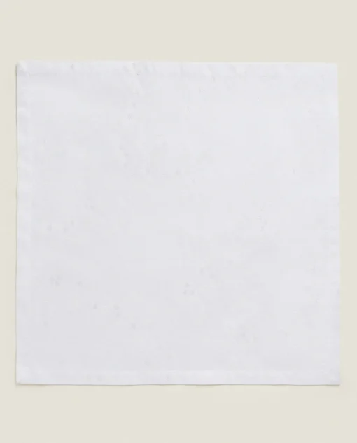 Dining*ZARA Home Pack Of Christmas Glittery Floral Jacquard Napkins Golden