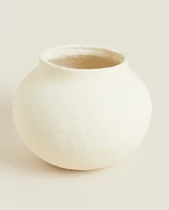 Vases*ZARA Home Papier-Mache Vase White