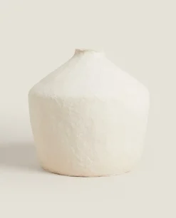 Vases*ZARA Home Papier-Mache Vase White