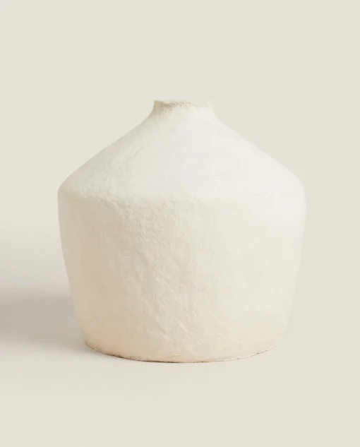 Vases*ZARA Home Papier-Mache Vase White