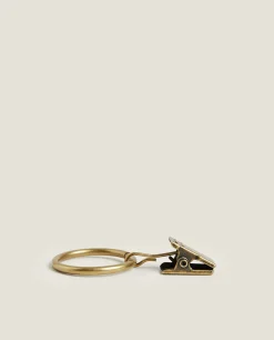 Curtains*ZARA Home Peg Curtain Rings (Pack Of 20) Golden