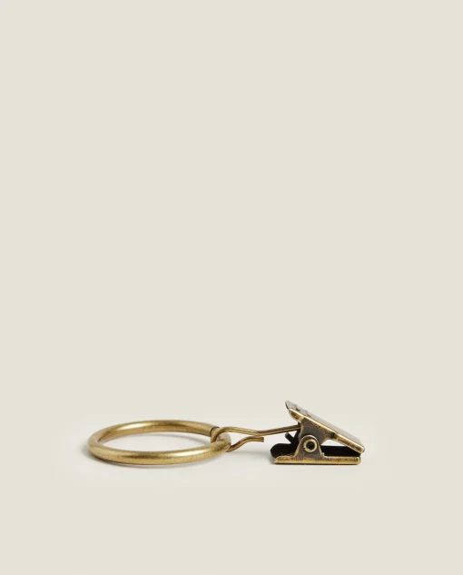 Curtains*ZARA Home Peg Curtain Rings (Pack Of 20) Golden