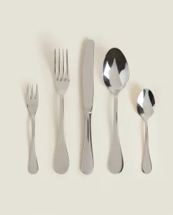 Cutlery*ZARA Home 4-Piece Classic Fork Box Steel Grey