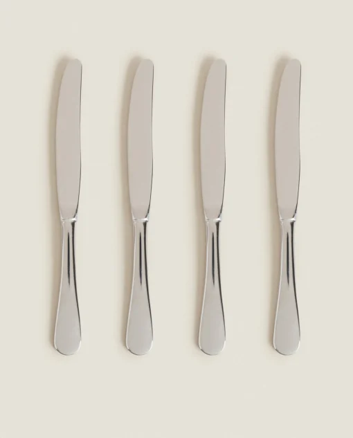 Cutlery*ZARA Home 4-Piece Classic Knife Box Steel Grey