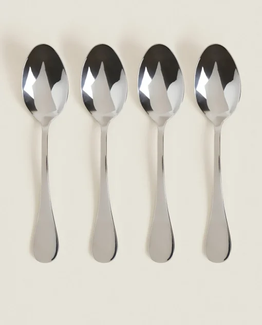 Cutlery*ZARA Home 4-Piece Classic Spoon Box Steel Grey