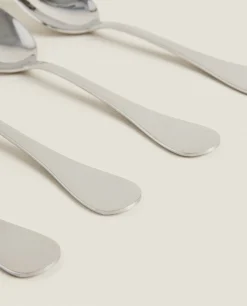 Cutlery*ZARA Home 4-Piece Classic Spoon Box Steel Grey