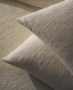 Pillowcases*ZARA Home Pillowcase With Bedspread Quilt Effect Cream