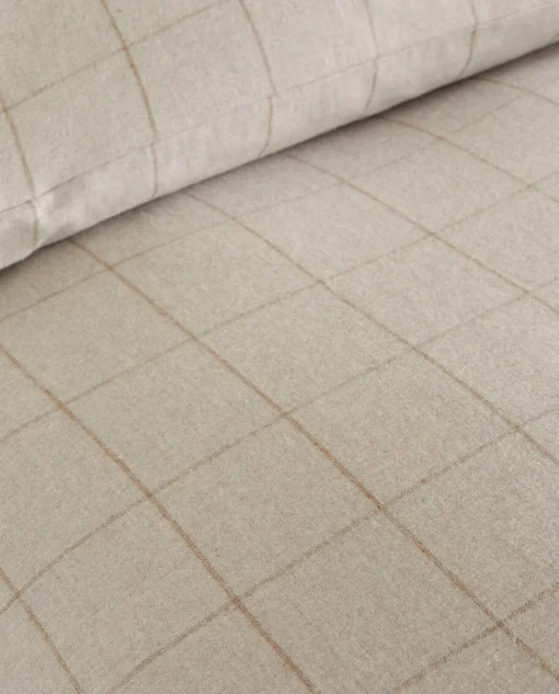 Duvet Covers*ZARA Home Plaid Flannel Duvet Cover Sand