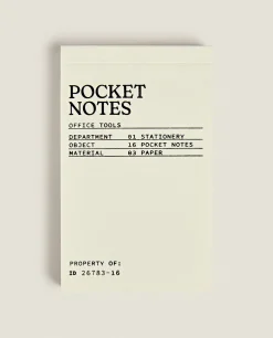 Stationery*ZARA Home Pocket Notepad Cream