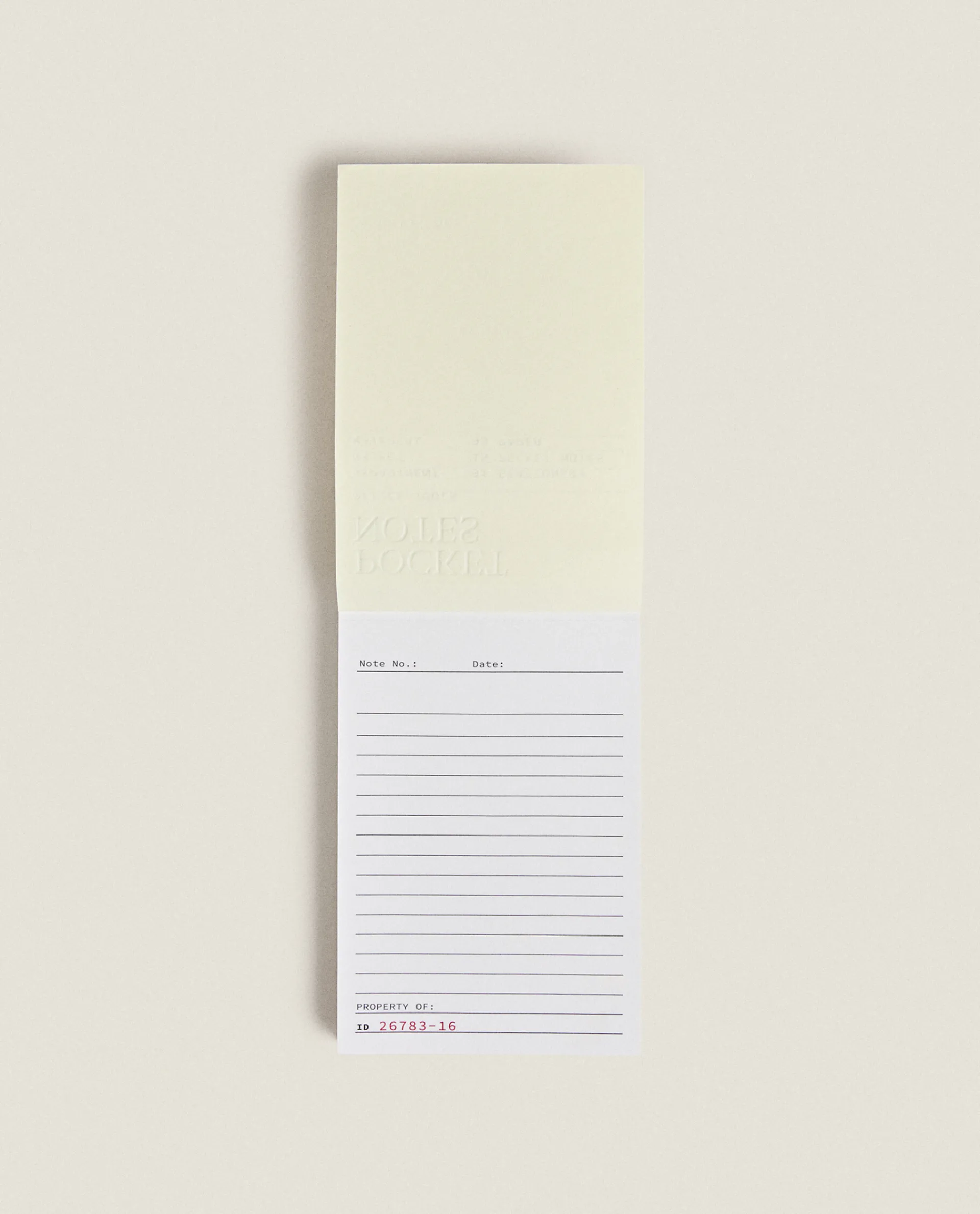 Stationery*ZARA Home Pocket Notepad Cream