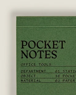 Stationery*ZARA Home Pocket Notepad Green