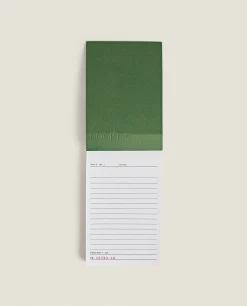 Stationery*ZARA Home Pocket Notepad Green