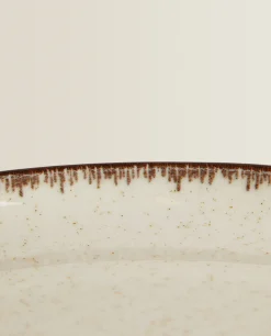 Dinner Plates*ZARA Home Porcelain Dinner Plate With Antique Finish Rim Ecru