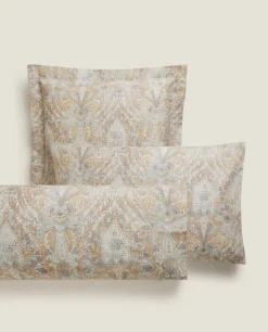 Pillowcases*ZARA Home Printed Pillowcase Grey/Blue