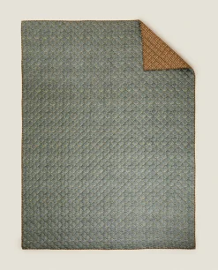 Blankets*ZARA Home Printed Quilted Blanket Green