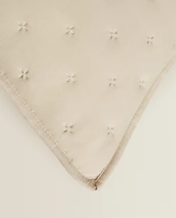Quilts*ZARA Home Quilted Dotted Throw Pillow Cover Beige