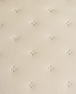 Quilts*ZARA Home Quilted Dotted Throw Pillow Cover Beige