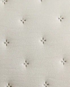 Quilts*ZARA Home Quilted Dotted Throw Pillow Cover Grey