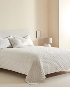 Quilts*ZARA Home Quilted Quilt With Dots Grey