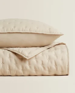 Quilts*ZARA Home Quilted Quilt With Dots Beige