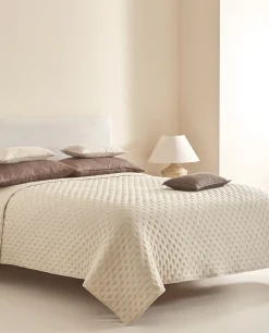 Quilts*ZARA Home Quilted Quilt With Dots Beige