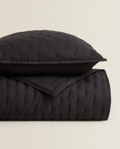 Quilts*ZARA Home Quilted Quilt With Dots Black