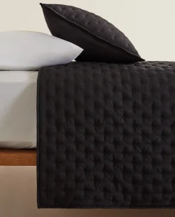 Quilts*ZARA Home Quilted Quilt With Dots Black