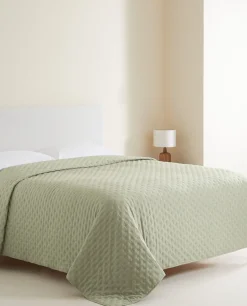 Quilts*ZARA Home Quilted Quilt With Dots Green