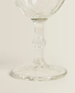 Glasses And Flutes*ZARA Home Raised Design Wine Glass Transparent