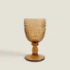 Glasses And Flutes*ZARA Home Raised Design Wine Glass Brown