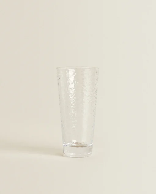 Tumblers*ZARA Home Raised-Design Glass Soft Drink Tumbler Transparent