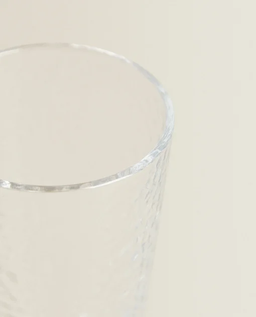 Tumblers*ZARA Home Raised-Design Glass Soft Drink Tumbler Transparent