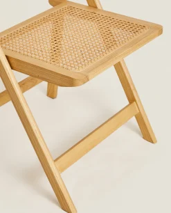 Chairs & Armchairs*ZARA Home Rattan And Wood Folding Chair Natural Colour