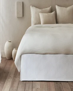 Bedskirts*ZARA Home Ribbed Bedskirt White