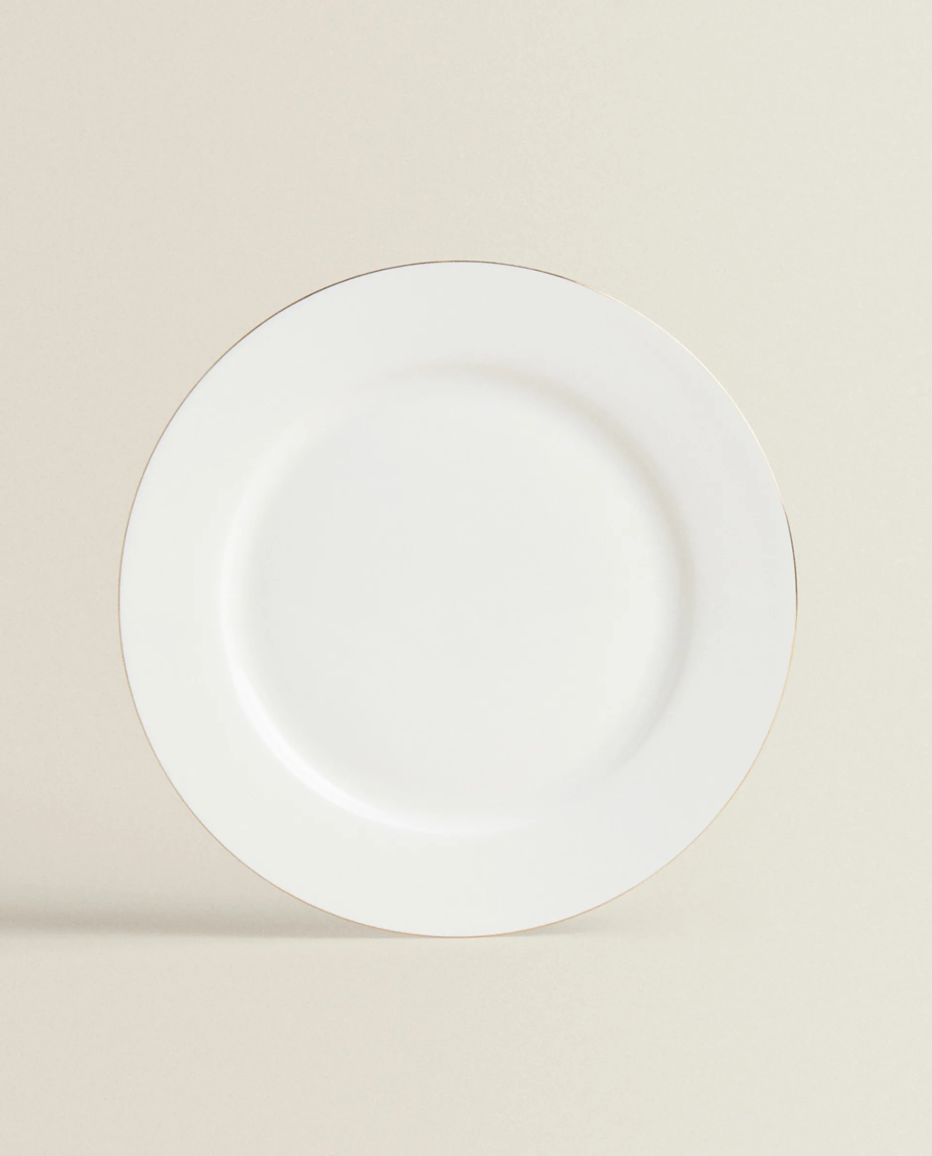 Dinner Plates*ZARA Home Rimmed Bone China Dinner Plate Golden