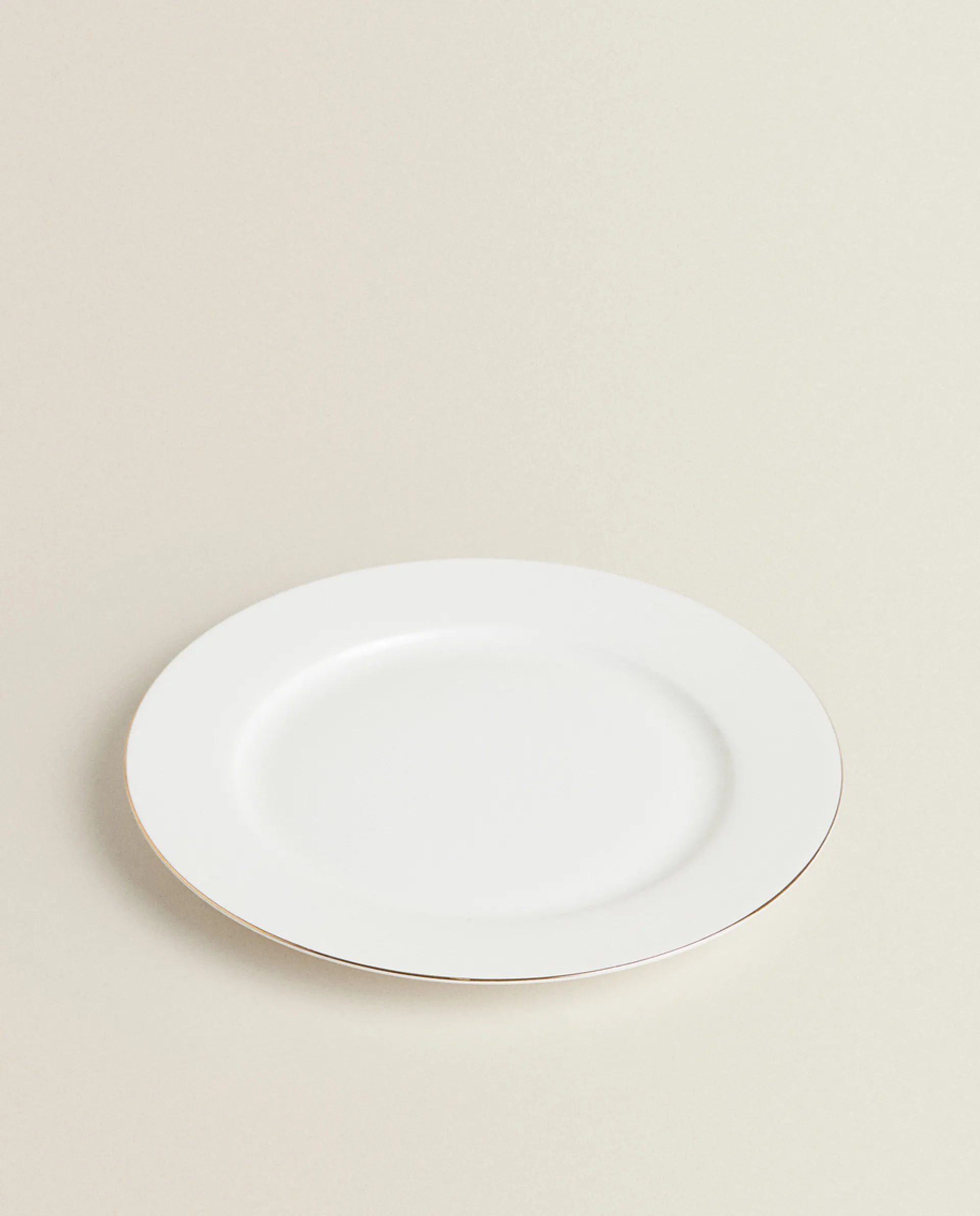 Dinner Plates*ZARA Home Rimmed Bone China Dinner Plate Golden