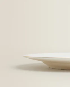 Dinner Plates*ZARA Home Rimmed Bone China Dinner Plate Golden