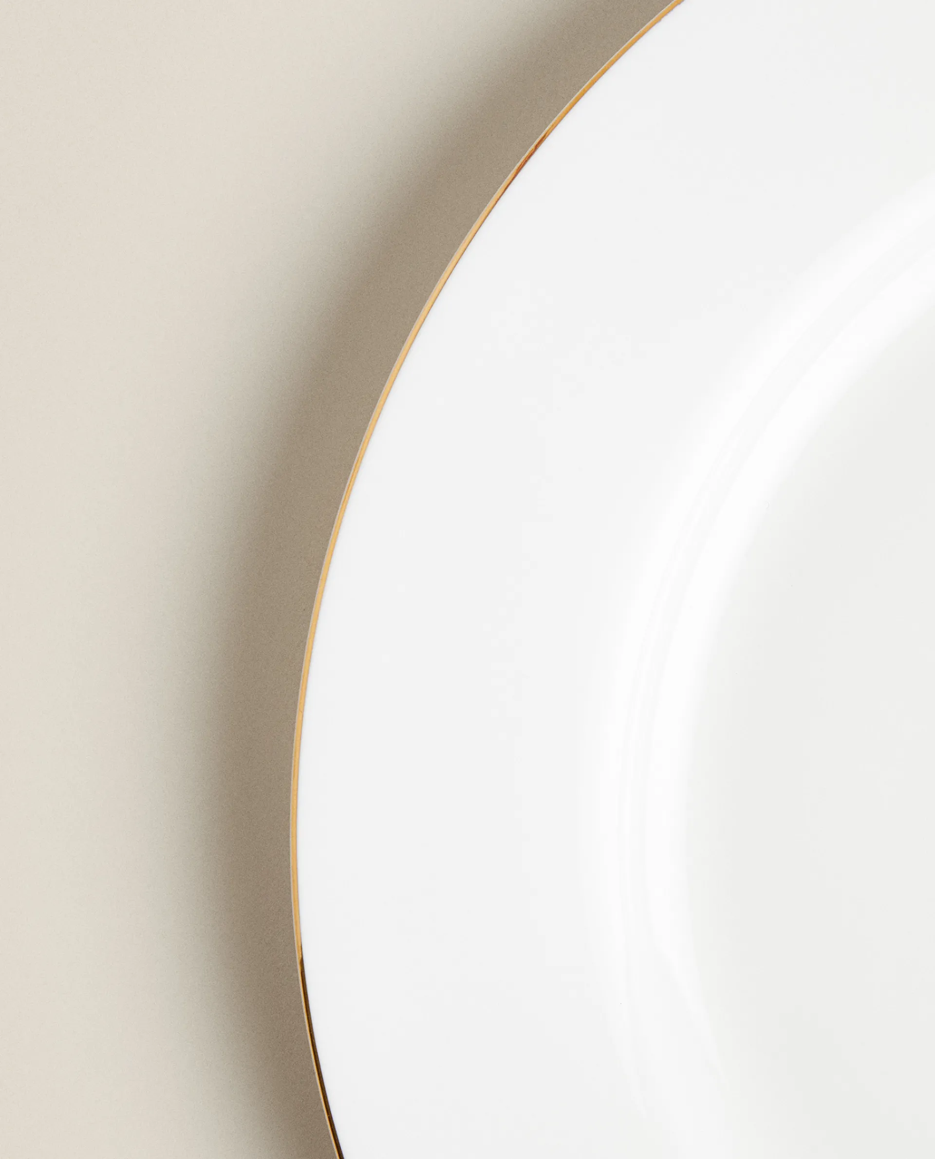 Dinner Plates*ZARA Home Rimmed Bone China Dinner Plate Golden