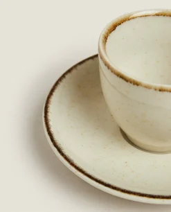 Mugs*ZARA Home Rimmed Coffee Cup Ecru